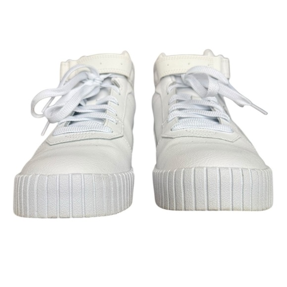 Puma Carina 2.0 Mid Sneakers White Silver Leather US Woman’s Size: 8.5 - Picture 6 of 10